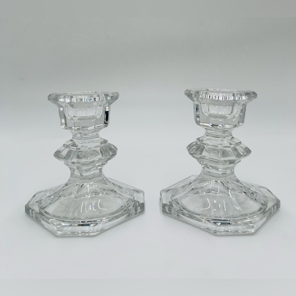 Mikasa “Edinburgh” crystal candle holders - Picture 2 of 3